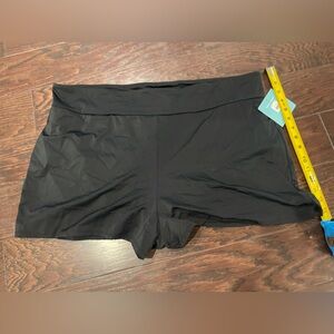 Bal Harbour Women's Black Tummy Control Bottom Swim Shorts 2X NEW